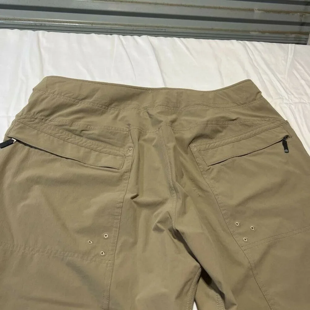 Mountain Hardwear Hiking Pants Beige Stretch Belted Buckle Pockets Flat Front XL - Picture 6 of 10